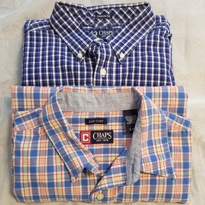 2 Men's Chaps button shirts